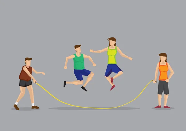 Personas saltando la cuerda